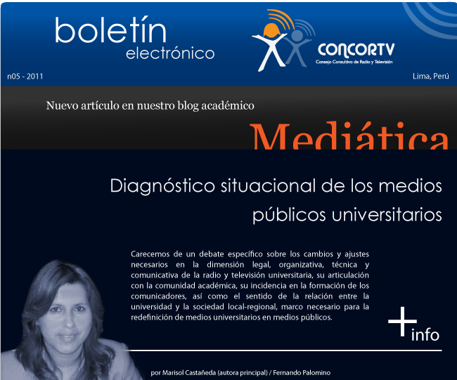 Nueva investigación del CONCORTV: Diagnóstico situacional de los medios públicos universitarios