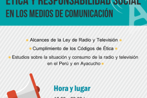 Ayacucho: CONCORTV realizará taller sobre Ética y Responsabilidad Social en los Medios de Comunicación