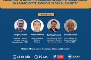 Concortv organiza conversatorio “Análisis de la propuesta legislativa a favor del incremento de la producción nacional audiovisual en la radio y televisión de señal abierta”
