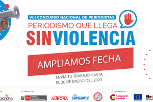Amplían plazo de participación del Concurso Nacional: Periodismo que llega sin violencia